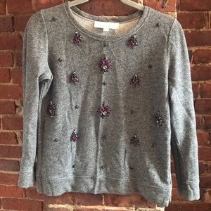 LOFT Embellished Sweatshirt